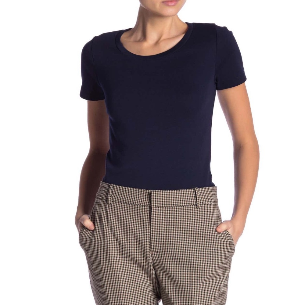 J. Crew Coral Rose Short Sleeve Crew Neck Tee-Shirt - Picture 5 of 8
